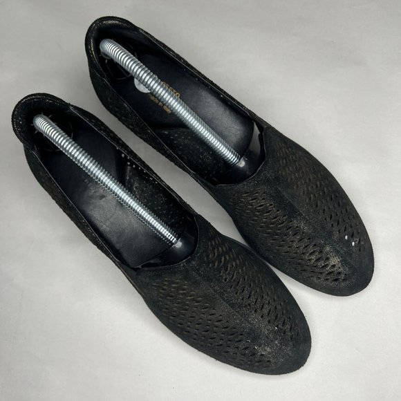 Sesto Meucci Womens Metalic Leather Cutout Loafers Flats Size 10 - Picture 2 of 9